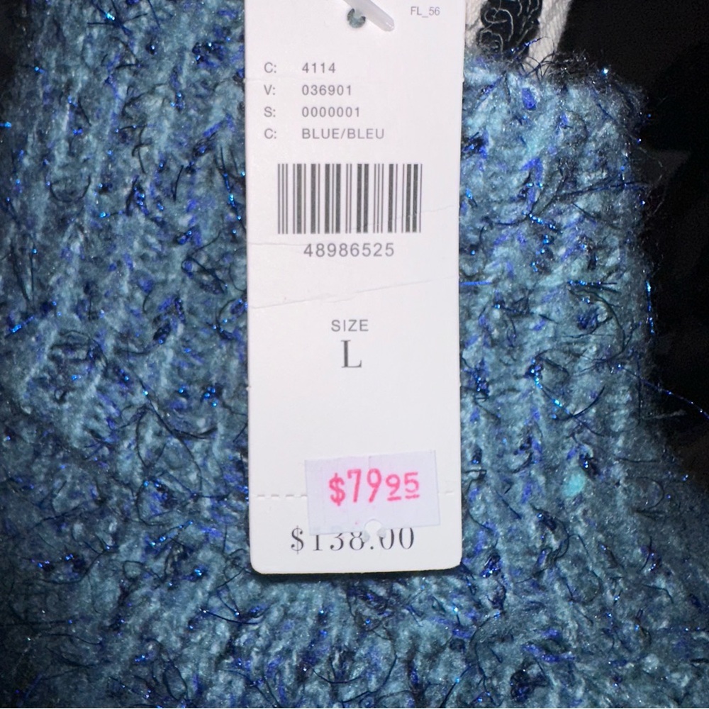 Anthropologie Blue Women's Cowl Neck Sweater - Picture 2 of 5